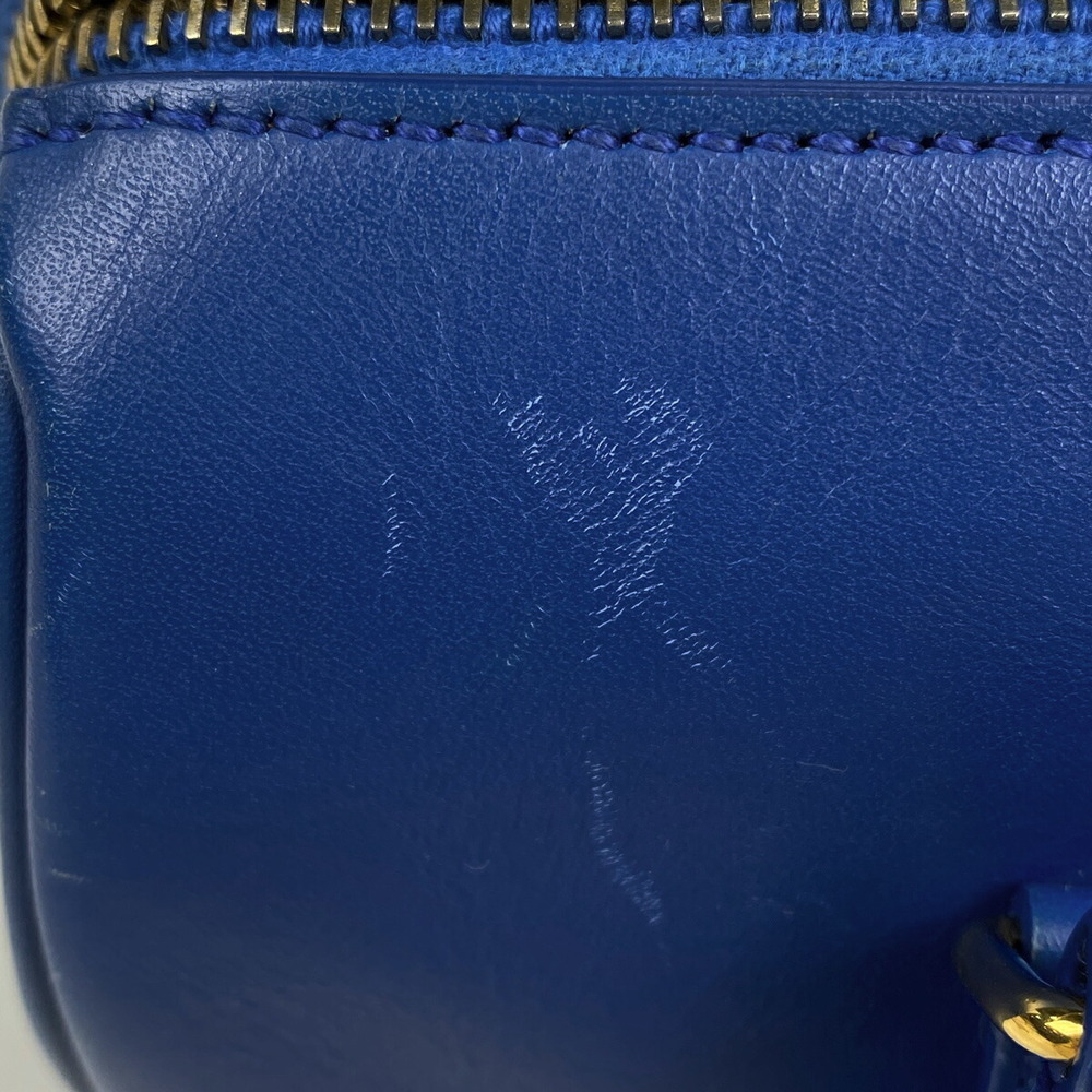 Saint Laurent Baby Duffle Handbag Shoulder Bag Leather Blue - Picture 4 of 7